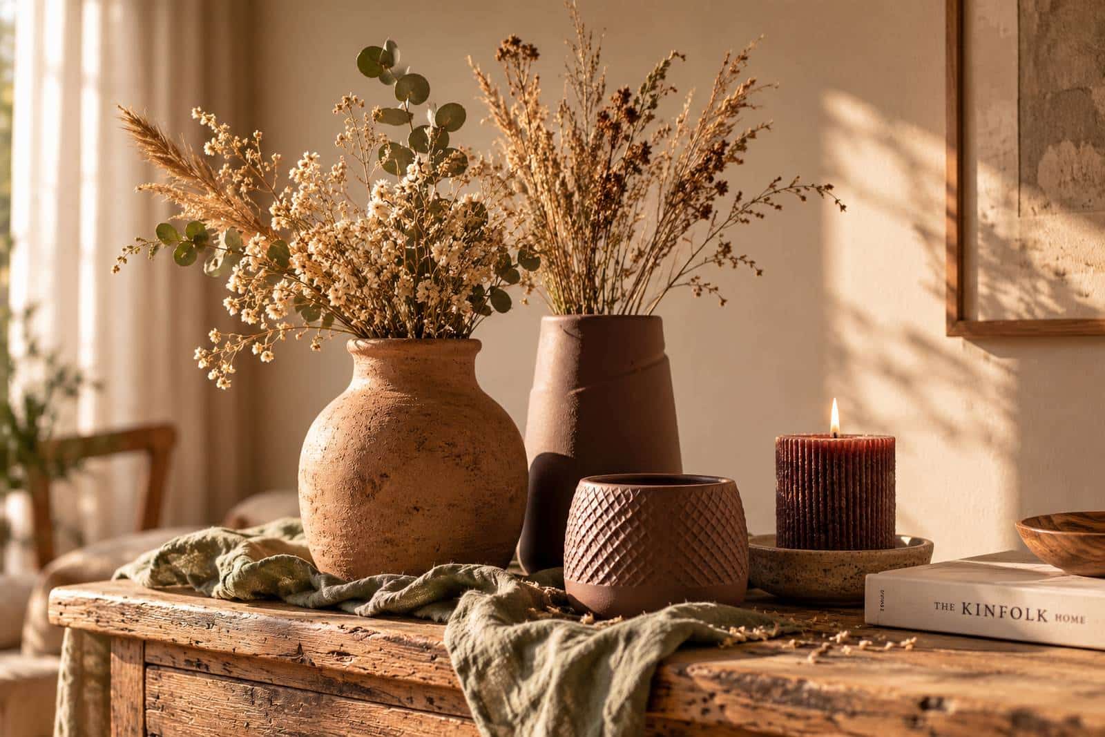 Céramiques artisanales et vases en grès pour une déco écoresponsable et éthique.